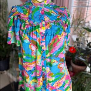 Gilner Farrar Dre Brushstroke Blouse – XS – NWT